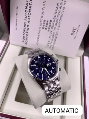 IWC Schaffhausen Pilot’s Watch Chronograph Automatic – Blue Dial Stainless Steel Bracelet