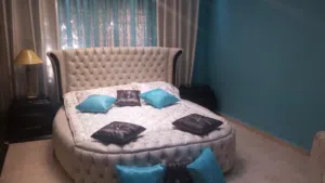 تخيت مزوج جلد لؤلؤي بدون فرشه