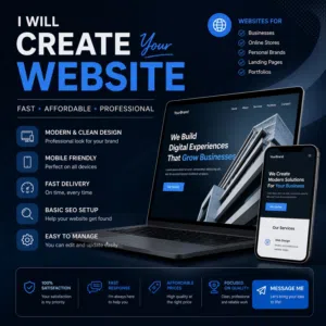 I Will Create a Professional Website for Your Business (Fast & Affordable)