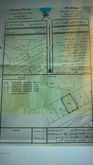 Residential Land for Sale in Al Sharqiya Ibra