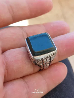 خاتم فضة صياغة يدويه