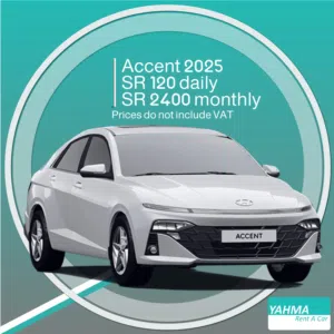 Hyundai Accent 2025 for rent in Riyadh - Free Delivery for monthly rental