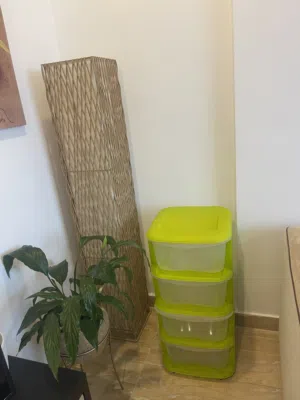 4-drawer storage tower from Home Center H 75 W 37 D 37 selling for 8 KD