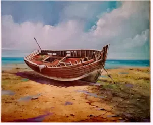 لوحه زيتيه اصليه متر وعشرين في متر