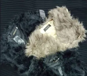 جاكيت vest فرو بدون أكمام مبطن بالحرير و جودة عالية للبنات مقاس ميديم - متبقي قطعتين فقط