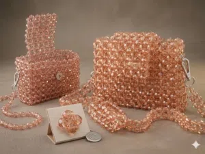 حقيبة خرز كريستال فاخرة - تصميم يدوي أنيق ومميز