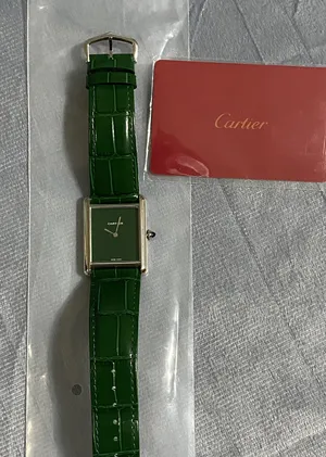 ‏Cartier Tank Must Green watch للبيع ماستر