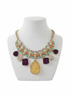 River Island Necklace – Colorful Stones –  Brand New