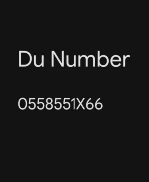 du Special Number for Sale