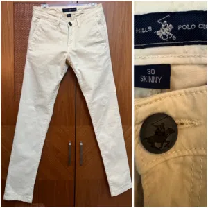 Polo pants. Skinny fit. Waist size 30. Cream color