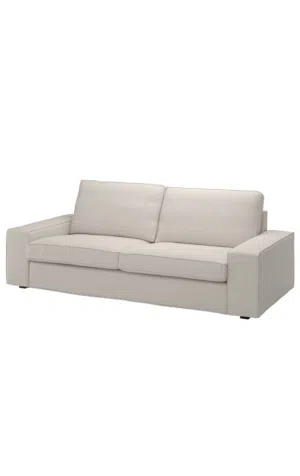 كنب ايكيا عدد قطعتين + طاولة كونسول مع مراية من ايكيا Two sofas with a table from IKEA