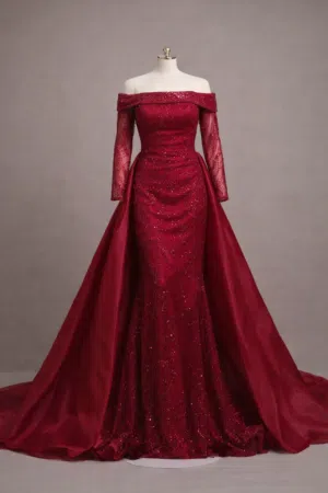 فستان حنه احمر