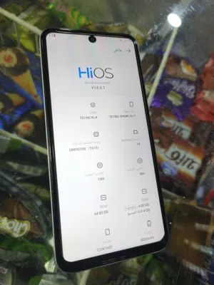 للبيع موبايل مستعمل بحالة ممتازة تكنو سبارك tecno spark Go on