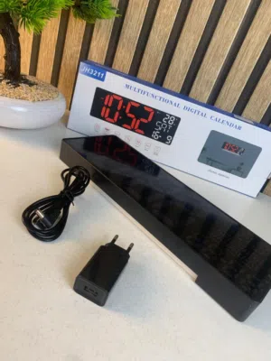 Horloge Numérique Murale LED à Éclairage Inférieur – ساعة رقمية للحائط و المكتب بإضاءة سفلية