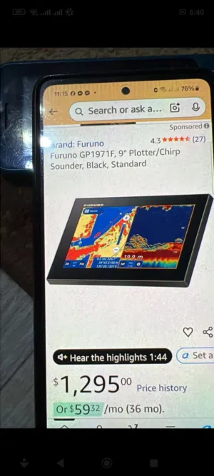 Gp1971f furuno مطلوب جهاز كشف الاعماق