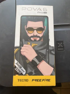 تكنو بوفا 6 برو 5G نسخه خاصه فري فاير مستعمل بحاله ممتازه 265GB