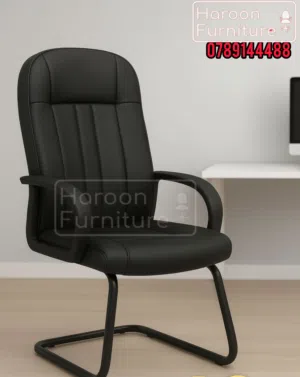كرسي انتظار جلد مرتب للمكاتب
