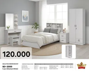 طقم غرفة نوم بمقاس سرير 90×190 سم مع مرتبة bed size 90x190 bedroom set witj mattress