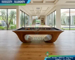 طاولة بلياردو مودرن احترافية (Magic Sport) - تصميم هندسي فاخر خشب طبيعي (1 × 3 ) Multi-Use