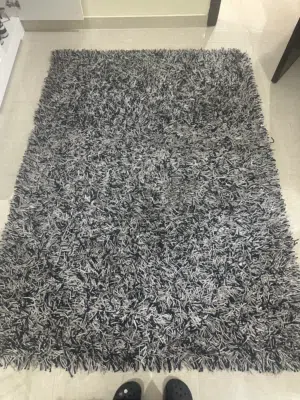 Grey/Black Shag Rug for sale  Size: 150 cm × 210 cm