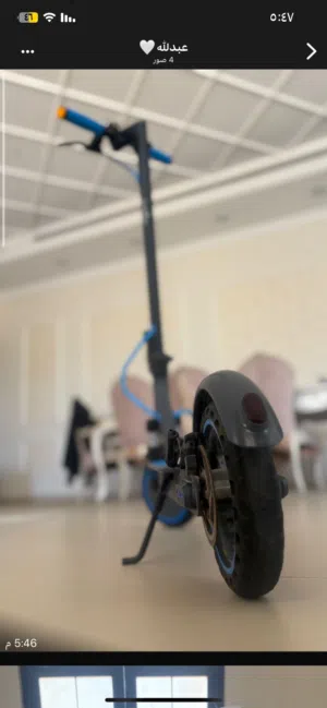 خصم للعيد سكوتر كهربائي مع الشاحن يمشي 60 وستعماله نضيف مستعمل لمدت شهر وعداد كعرباأي وأشارات وضوه