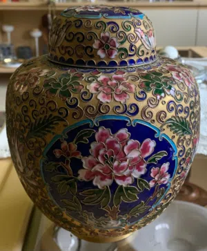 Chinese Cloisonne with cap
