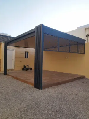 Cast Aluminium pergola shade.