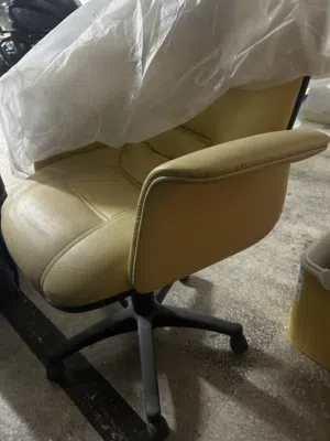 Office chair yellow leather