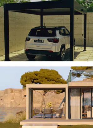 + Pergola system, Carport, Pool cover, Sliding doors, Guillotine system
