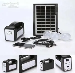 وحدة انارة طاقة شمسية للطوارئ متعدد الوظائف مع بور بانك لشحن الهاتف