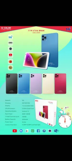 تاب S_COLOR  شبيه الايفون   متوفر في الفروع عدا مدني ذو المواصفات  المعروفه للاطفال والناس ا