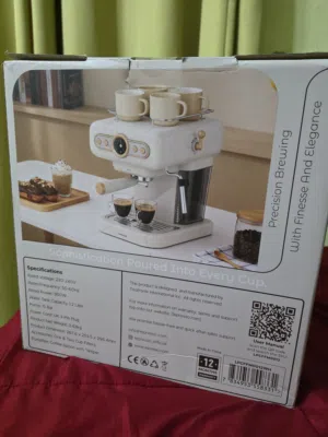 LEPRESSO RETRO ESPRESSO MACHINE BOILER GAUGE AND MILK STEAMER LP012 WHITE