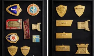 شارات معدنية مطلية بالمينا أصلية من الاتحاد السوفيتي (USSR) – أصلية وليست نسخًا 1940