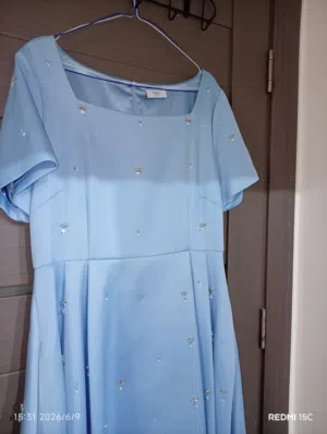 فستان أزرق سماوي من ماركة CHOICE مقاس XL مناسب للحفلات والمناسبات