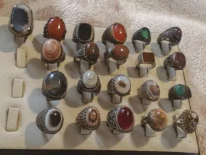 عرض خاص حتى مع إرتفاع الفضة الكبير اي خاتم من اللي بالصورة   عقيق يماني فضة 925