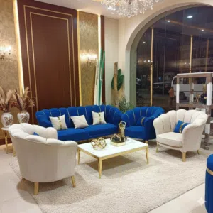 طقم أنتريه مودرن اجعل منزلك لوحة فنية مع طقم الصدفة الذي يجمع بين الراحة الفائقة والمظهر الملكي