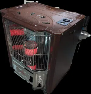 صوبة غاز يونفرسال راس زجاجي ستانلس 5 درجات تحكم كفاله لمدة عام