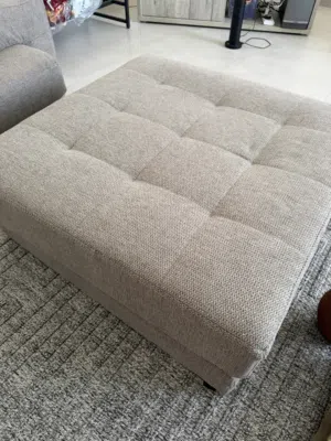 Grey 3+2 seater sofa with ottoman