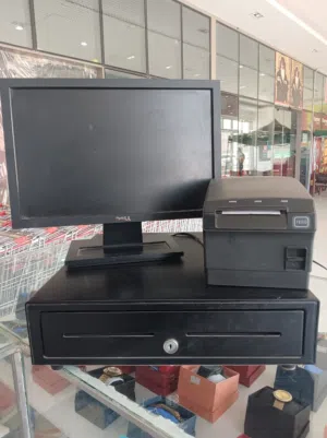POS computer with POS billing printer and Drawer