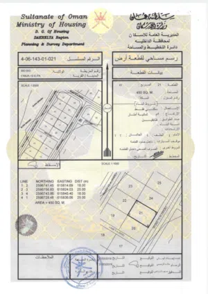 Residential Land for Sale in Al Dakhiliya Bidbid