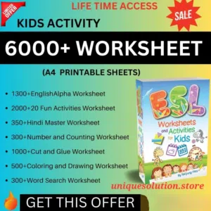 Kids Activity Worksheets