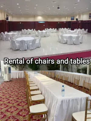 تأجير الطاولات والكراسي Tables and chairs rental