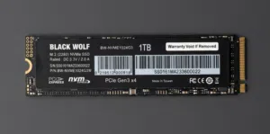 هارد خارق السرعة حجم واحد تيرا من ماركة Black Wolf   NVMe M.2 SSD (بحالة الوكالة)