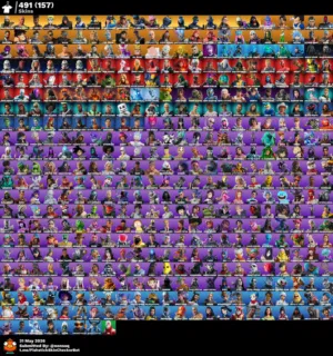 حساب فورت 491 سكن ( فيه اكس كريتوس)