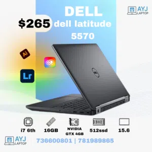 لابتوب Dell latitude 5570 معالج i7 وكرت شاشه منفصل من NVIDIA و رام 16 وسعر 265 دولار بس