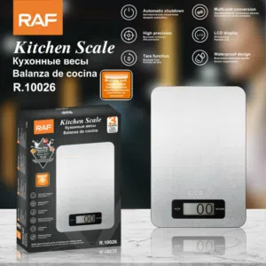 ميزان مطبخ ستانلس من شركة RAF  يوزن لغاية 5 كغ