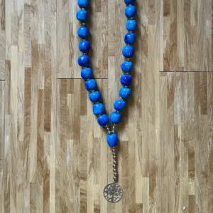 مسبحة حجم كبير 80 سم  حجر طبيعي شغل يدوي فاخر حجم كبير