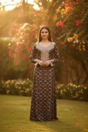 Elegant Embroidered Luxury Kaftan for Women  Amirat Al Khaleej UAE