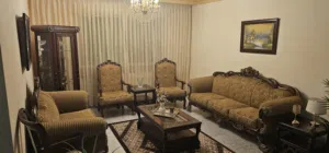 طقم كنب + طاولة سفرة 8 مقاعد + فضية