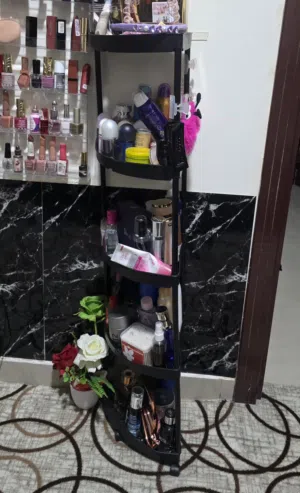 5-Tier Corner Storage Shelf  Cosmetic Organizer  Space Saving Rack